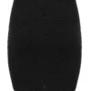 Black Textured Bodycon Mini Skirt -Women Clothing Sales Store 00100008285 ZM