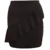 Black Frill Mini Skirt 12 Black Frill Mini Skirt -Women Clothing Sales Store 00100016024 ZM