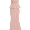 Nude Wrap Peplum Maxi Dress 10 Nude Wrap Peplum Maxi Dress -Women Clothing Sales Store 00100018179 ZM