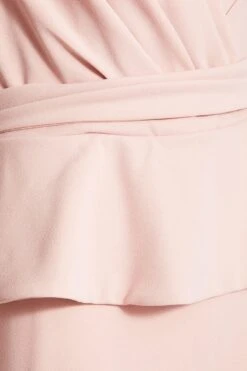 Nude Wrap Peplum Maxi Dress 11 Nude Wrap Peplum Maxi Dress -Women Clothing Sales Store 00100018179 ZS