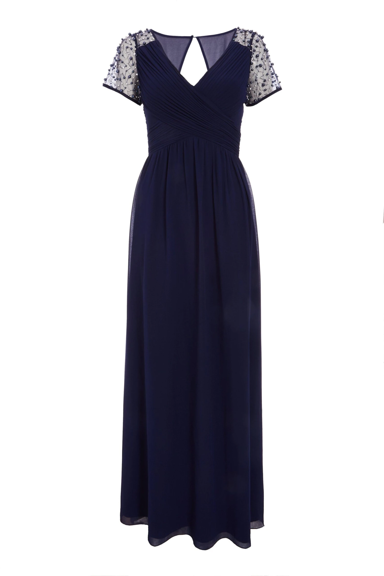 Navy Wrap Embellished Maxi Dress 1 Navy Wrap Embellished Maxi Dress