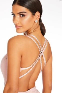 Pink Embellished Cross Back Maxi 10 Pink Embellished Cross Back Maxi -Women Clothing Sales Store 00100023549 ZB