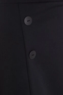 Black Button Front Mini Skirt -Women Clothing Sales Store 00100031195 ZS