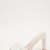 White Padded Mule Sandals -Women Clothing Sales Store 00100032846 ZM
