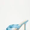 Blue Mule Heeled Sandals