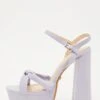 Lilac Platform Knot Heeled Sandals -Women Clothing Sales Store 00100032960 ZM