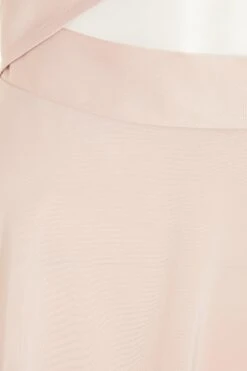 Pink Satin Cut Out Skater Dress 11 Pink Satin Cut Out Skater Dress -Women Clothing Sales Store 00100033145 ZS