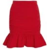 Red Ruched Mini Skirt 13 Red Ruched Mini Skirt -Women Clothing Sales Store 00100034082 ZM