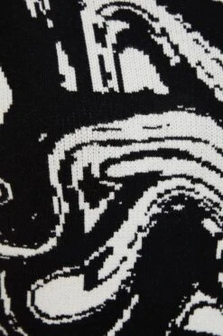 Black Marble Print Mini Jumper Dress 11 Black Marble Print Mini Jumper Dress -Women Clothing Sales Store 00100034803 ZS