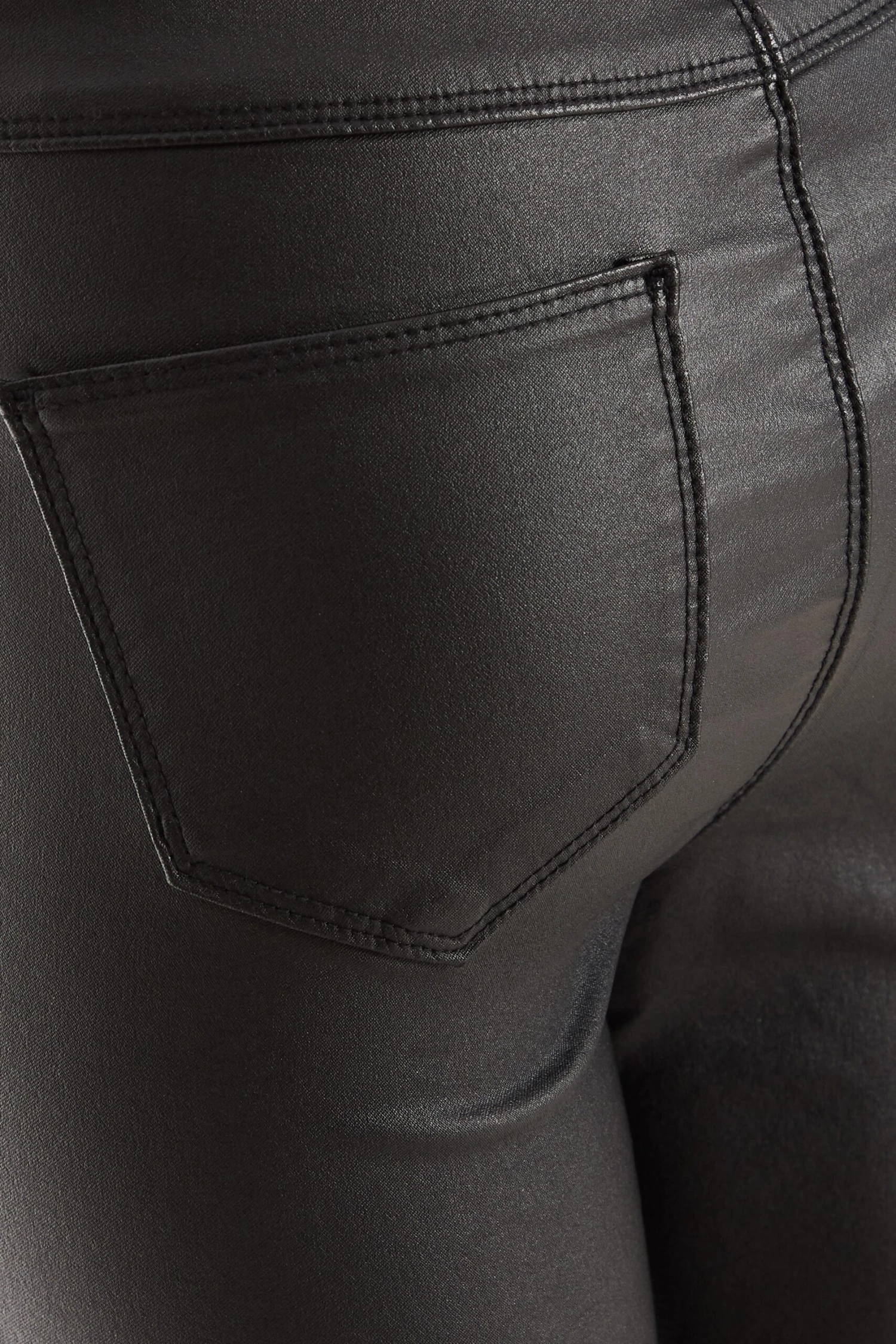 Petite Black Faux Leather Skinny Jeans 6 Petite Black Faux Leather Skinny Jeans - Image 6