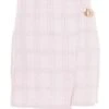 Pink Check Boucle Mini Skirt -Women Clothing Sales Store 00100034847 ZM