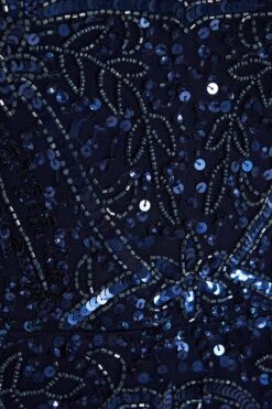 Navy Sequin Maxi Dress -Women Clothing Sales Store 00100034938 ZS