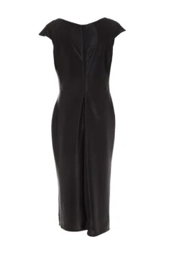 Black Ruched Midi Dress -Women Clothing Sales Store 00100034952 ZB