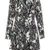 Black Animal Print Mini Dress 12 Black Animal Print Mini Dress -Women Clothing Sales Store 00100035021 ZM