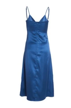 Navy Satin Cut Out Midi Dress 10 Navy Satin Cut Out Midi Dress -Women Clothing Sales Store 00100035219 ZB