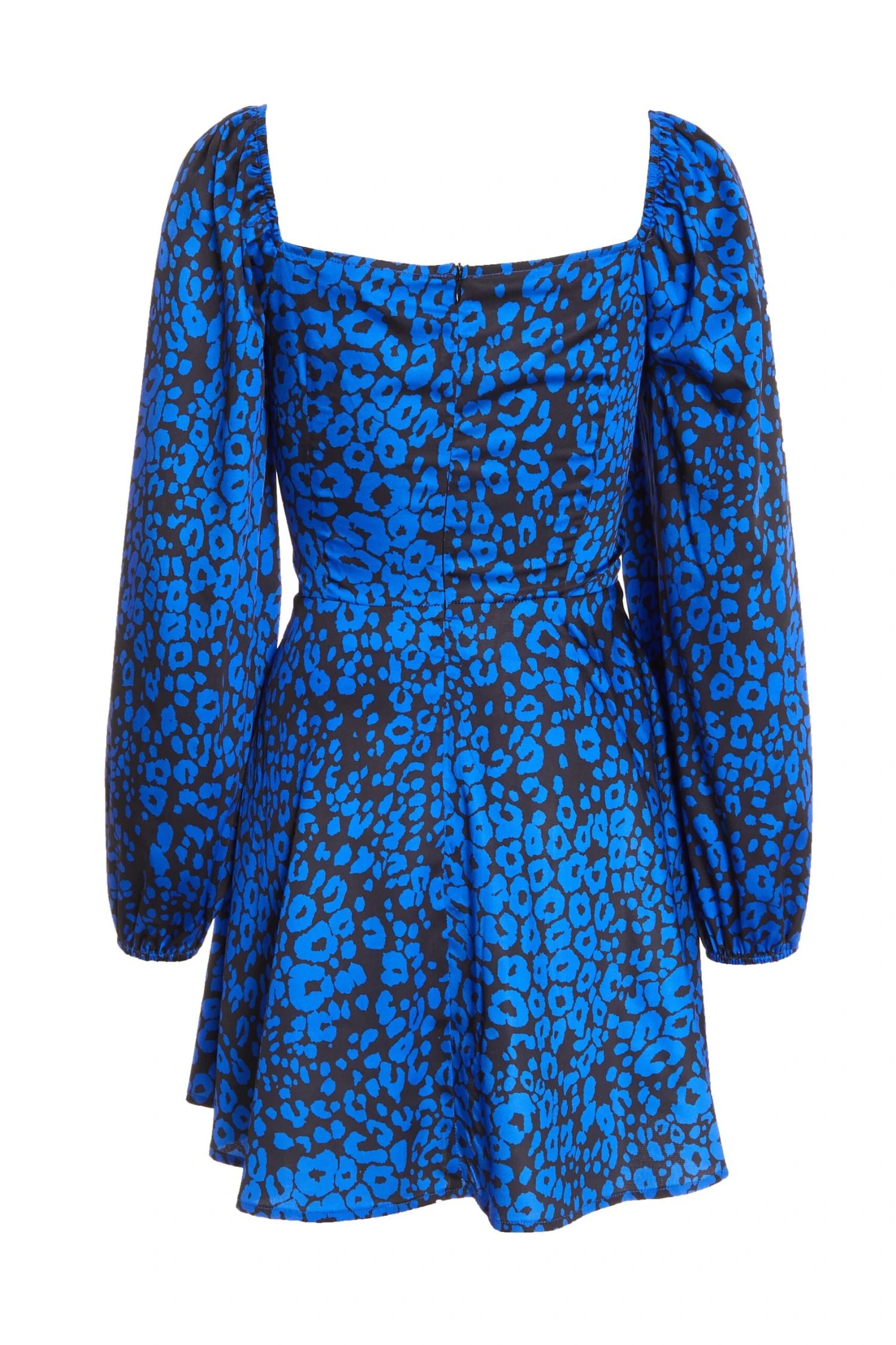 Petite Royal Blue Animal Print Mini Dress 5 Petite Royal Blue Animal Print Mini Dress - Image 5