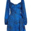 Petite Royal Blue Animal Print Mini Dress