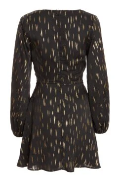 Petite Black Metallic Stripe Skater Dress 10 Petite Black Metallic Stripe Skater Dress -Women Clothing Sales Store 00100035651 ZB