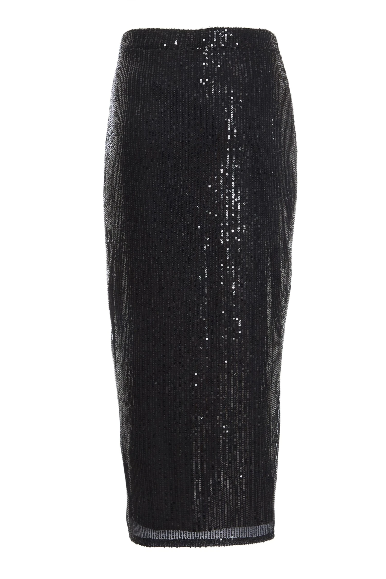 Black Sequin Ruched Midi Skirt 5 Black Sequin Ruched Midi Skirt - Image 5