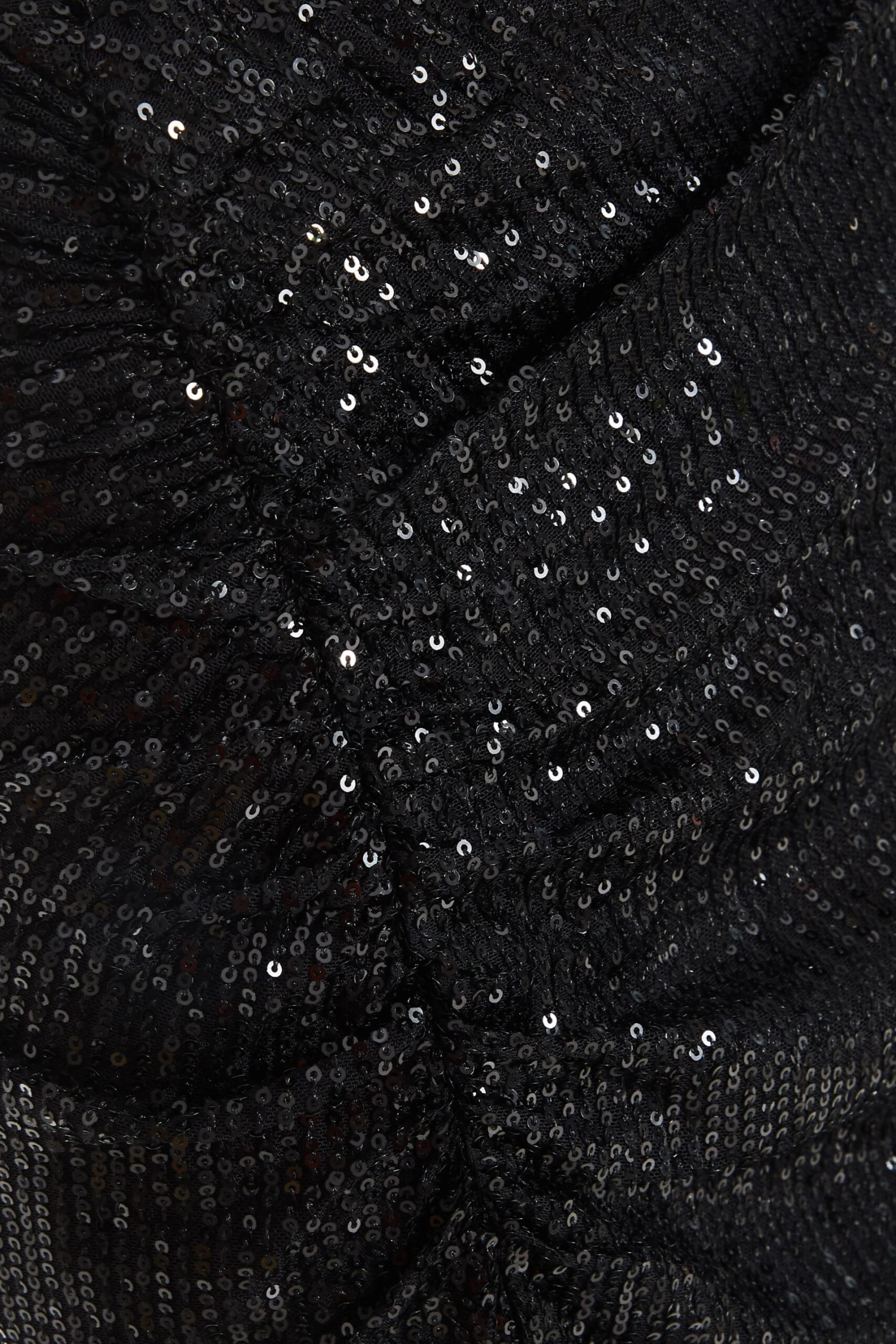 Black Sequin Ruched Midi Skirt 6 Black Sequin Ruched Midi Skirt - Image 6