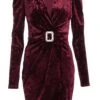 Berry Velvet Wrap Bodycon Mini Dress 13 Berry Velvet Wrap Bodycon Mini Dress -Women Clothing Sales Store 00100035717 ZM