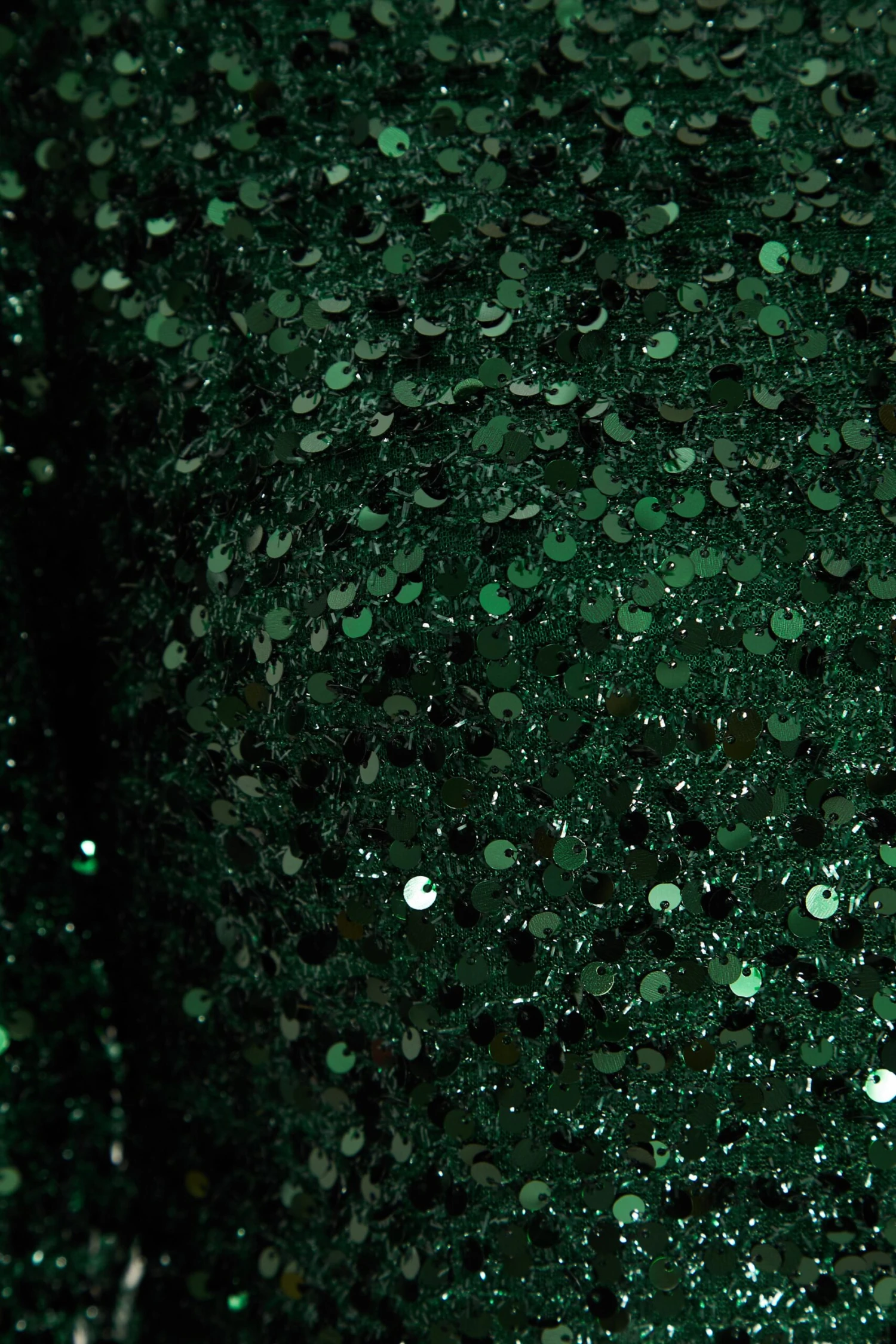 Bottle Green Sequin One Shoulder Mini Dress 6 Bottle Green Sequin One Shoulder Mini Dress - Image 6