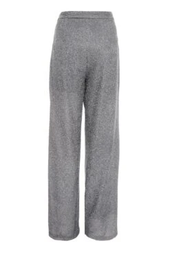 Silver Glitter Palazzo Trousers 10 Silver Glitter Palazzo Trousers -Women Clothing Sales Store 00100035844 ZB