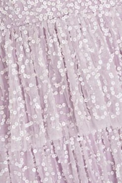 Lilac Sequin Tiered Midi Dress 11 Lilac Sequin Tiered Midi Dress -Women Clothing Sales Store 00100035926 ZS