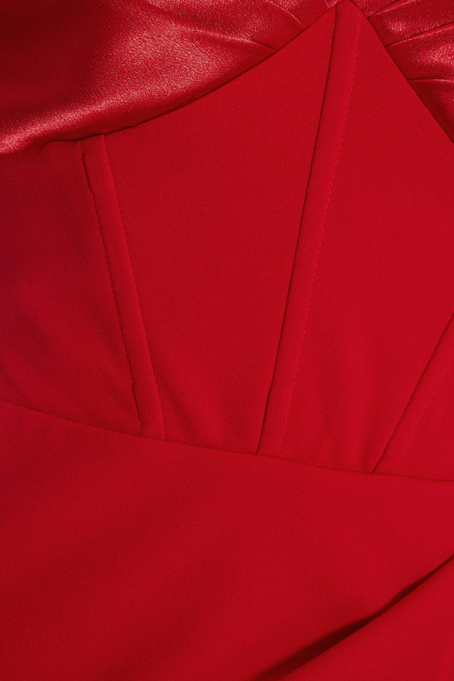 Red Satin Bardot Maxi Dress 5 Red Satin Bardot Maxi Dress - Image 5