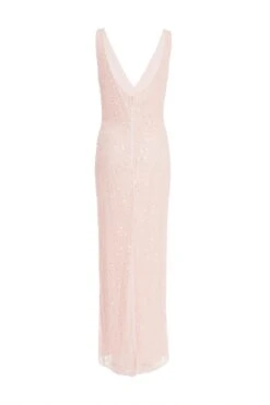 Nude Sequin Maxi Dress -Women Clothing Sales Store 00100035955 ZB