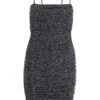 Grey Glitter Ruched Bodycon Mini Dress 12 Grey Glitter Ruched Bodycon Mini Dress -Women Clothing Sales Store 00100036013 ZM
