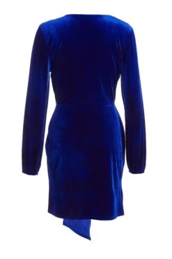 Royal Blue Velvet Sash Bodycon Dress 10 Royal Blue Velvet Sash Bodycon Dress -Women Clothing Sales Store 00100036068 ZB