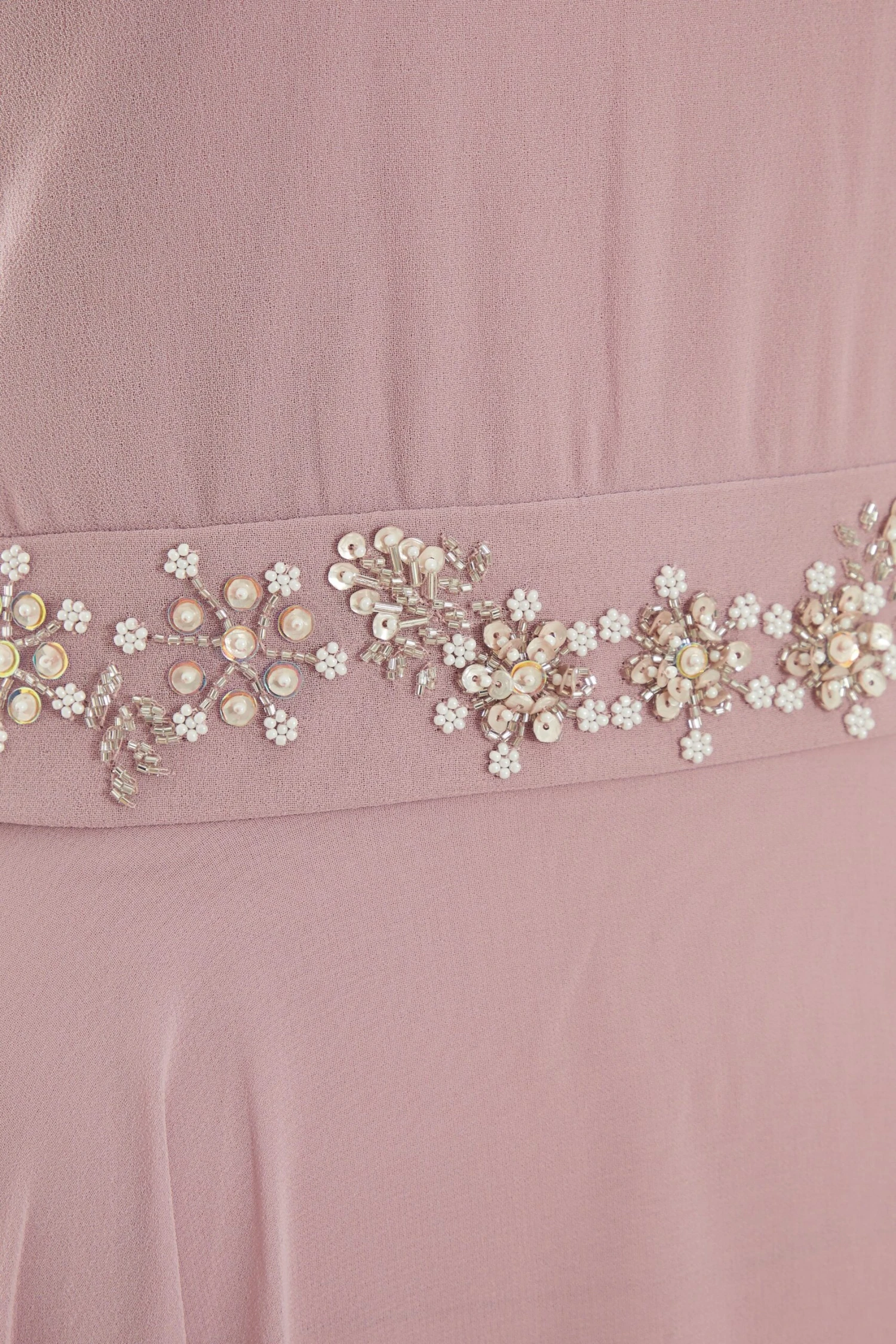 Pink Embellished Chiffon High Neck Midaxi Dress 6 Pink Embellished Chiffon High Neck Midaxi Dress - Image 6