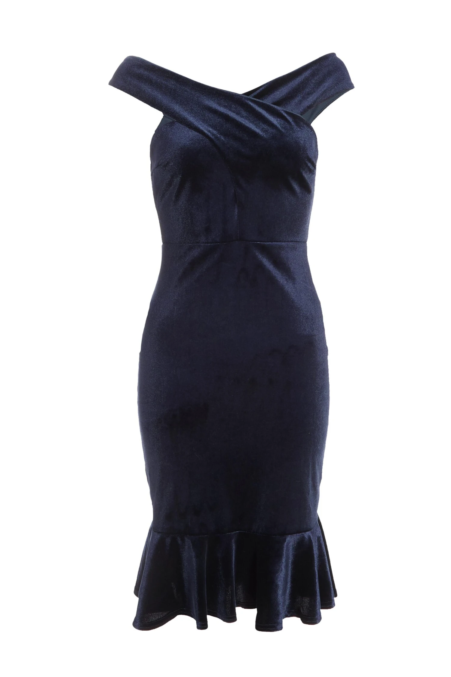 Petite Royal Blue Velvet Midi Dress 1 Petite Royal Blue Velvet Midi Dress