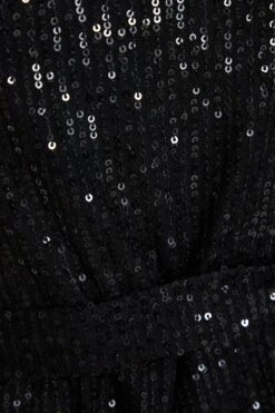 Black Sequin One Shoulder Playsuit 11 Black Sequin One Shoulder Playsuit -Women Clothing Sales Store 00100036116 ZS