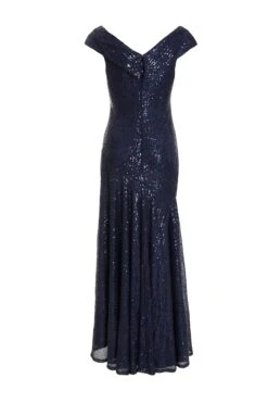 Petite Navy Sequin Ruched Maxi Dress 10 Petite Navy Sequin Ruched Maxi Dress -Women Clothing Sales Store 00100036118 ZB