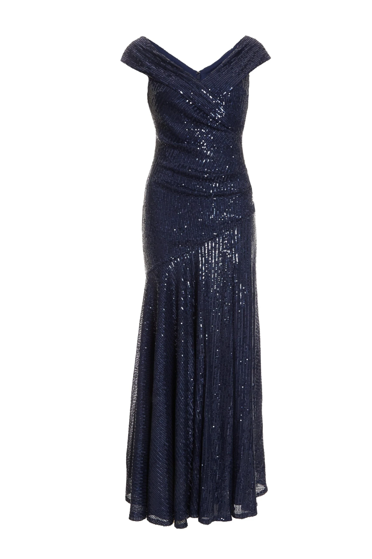 Petite Navy Sequin Ruched Maxi Dress 1 Petite Navy Sequin Ruched Maxi Dress