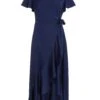 Navy Satin Wrap Maxi Dress 13 Navy Satin Wrap Maxi Dress -Women Clothing Sales Store 00100036141 ZM