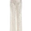 Champagne Sequin Palazzo Trousers