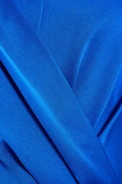 Blue Satin Wrap Mini Skater Dress 11 Blue Satin Wrap Mini Skater Dress -Women Clothing Sales Store 00100036162 ZS