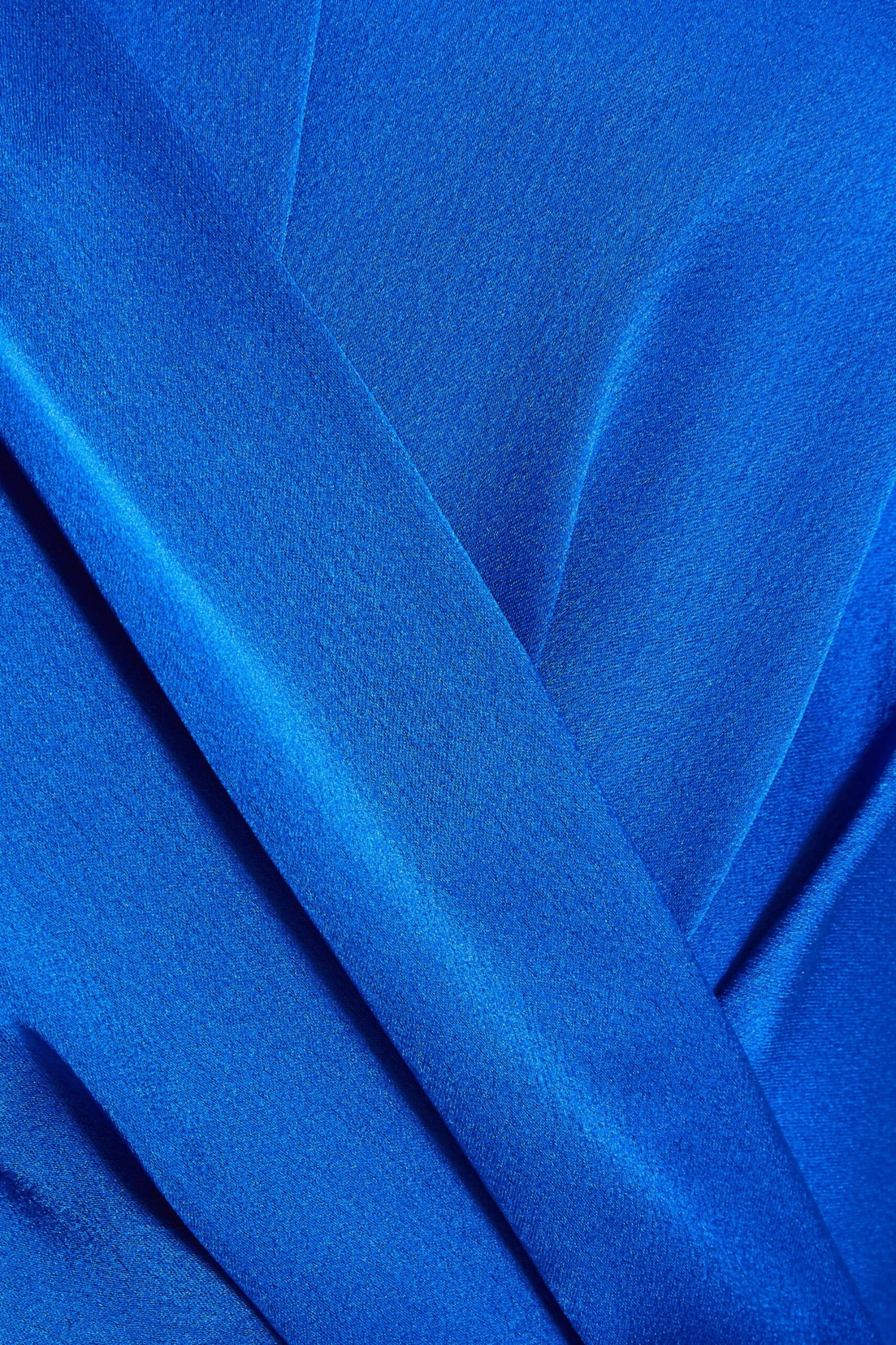 Blue Satin Wrap Mini Skater Dress 6 Blue Satin Wrap Mini Skater Dress - Image 6