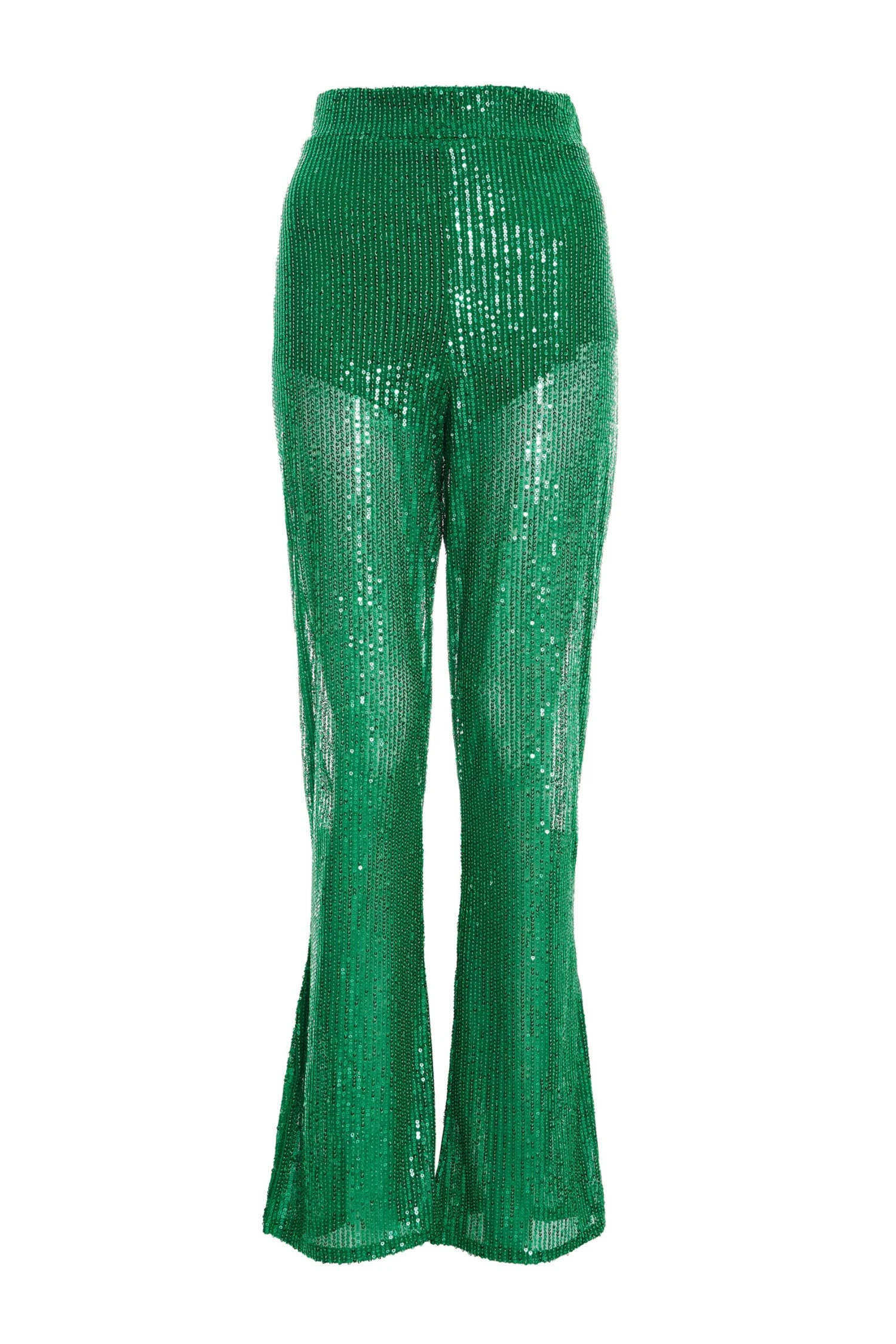 Green Sequin Palazzo Trousers 1 Green Sequin Palazzo Trousers
