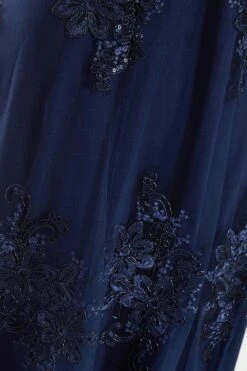 Navy Embroidered Dip Hem Dress 11 Navy Embroidered Dip Hem Dress -Women Clothing Sales Store 00100036183 ZS