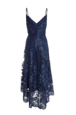Navy Lace Dip Hem Strappy Midi Dress 10 Navy Lace Dip Hem Strappy Midi Dress -Women Clothing Sales Store 00100036185 ZB