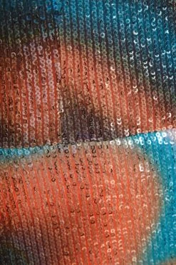 Multicoloured Sequin Marble Bandeau Mini Dress -Women Clothing Sales Store 00100036270 ZS