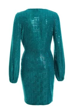 Teal Sequin Ruched Bodycon Mini Dress 10 Teal Sequin Ruched Bodycon Mini Dress -Women Clothing Sales Store 00100036282 ZB