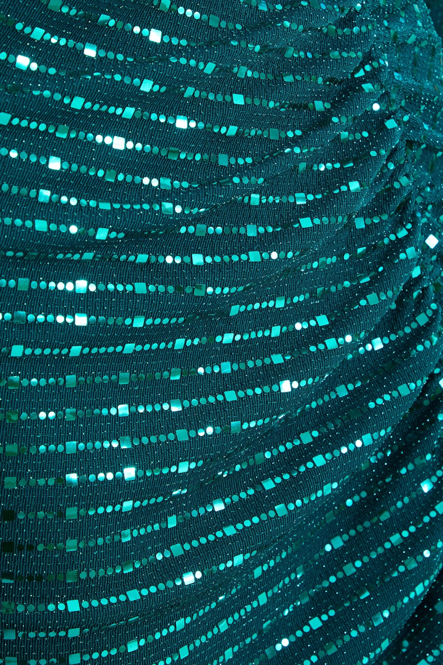 Teal Sequin Ruched Bodycon Mini Dress 6 Teal Sequin Ruched Bodycon Mini Dress - Image 6