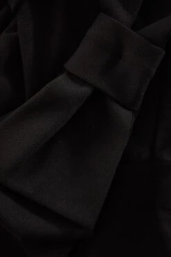 Black One Shoulder Bow Midi Dress 11 Black One Shoulder Bow Midi Dress -Women Clothing Sales Store 00100036300 ZS