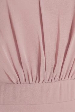 Pink Chiffon Frill Sleeve Maxi Dress 11 Pink Chiffon Frill Sleeve Maxi Dress -Women Clothing Sales Store 00100036349 ZS