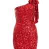 Red Sequin Bow Bodycon Mini Dress 13 Red Sequin Bow Bodycon Mini Dress -Women Clothing Sales Store 00100036356 ZM